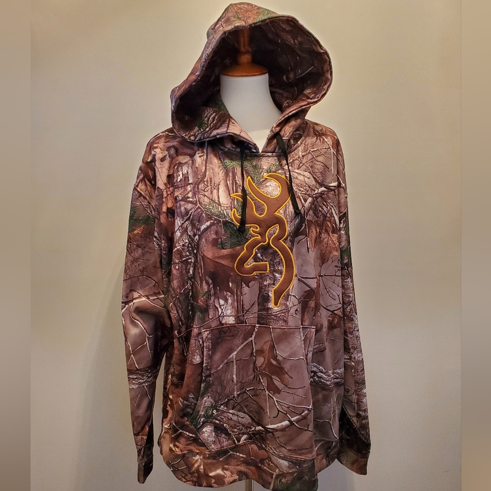 NWOT Men's Browning Camouflage Sweatshirt Hoodie Size XXL
